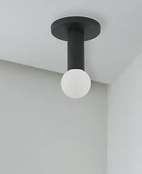 Dainolite 4.45" Metal Adams 1 Light Flush Mount
