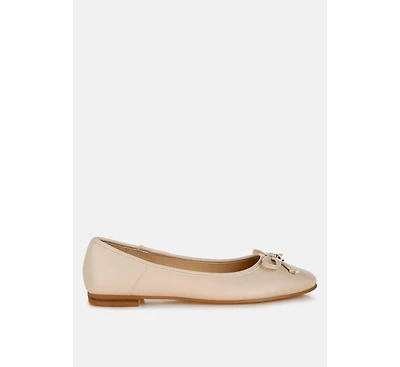 Enchanted Faux Leather Casual Ballerinas