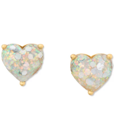 Kate Spade New York Gold-Tone Stone Heart Stud Earrings