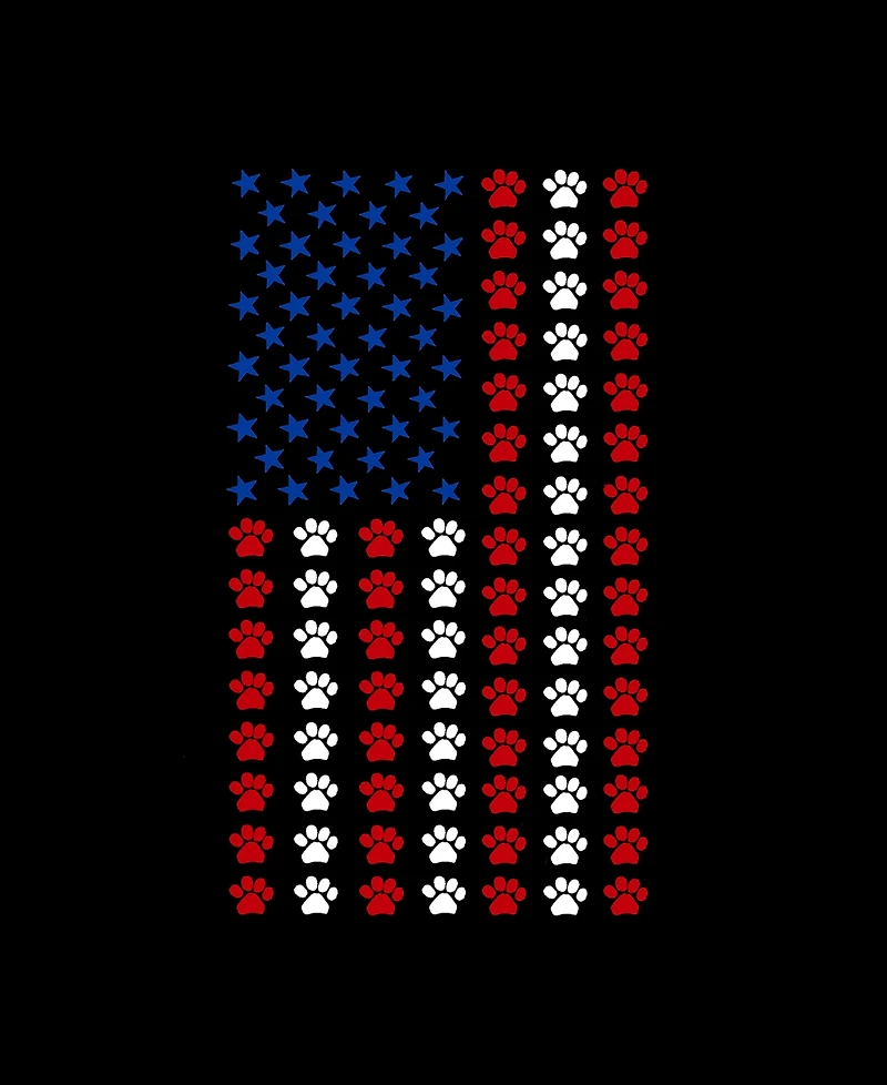 La Pop Art Men's Paws Flag Word Long Sleeve T-Shirt