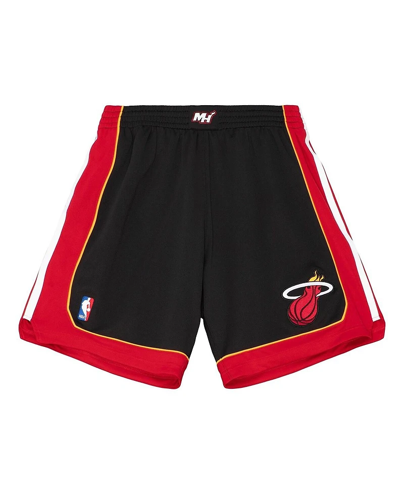 Mitchell & Ness Men's Black Miami Heat 2012-13 Hardwood Classics Road Replica Shorts