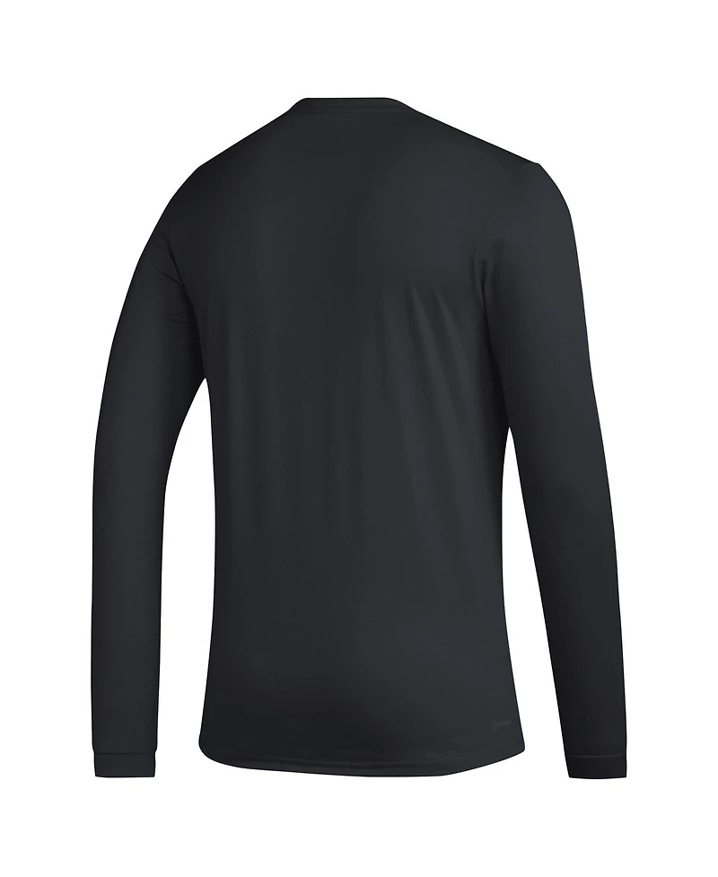 Adidas Men's Washington Huskies Primary Locker Logo Pre-Game Long Sleeve T-Shirt