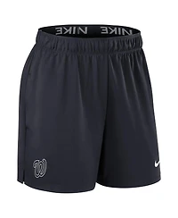 Nike Women's Navy Washington Nationals Authentic Collection Knit Shorts