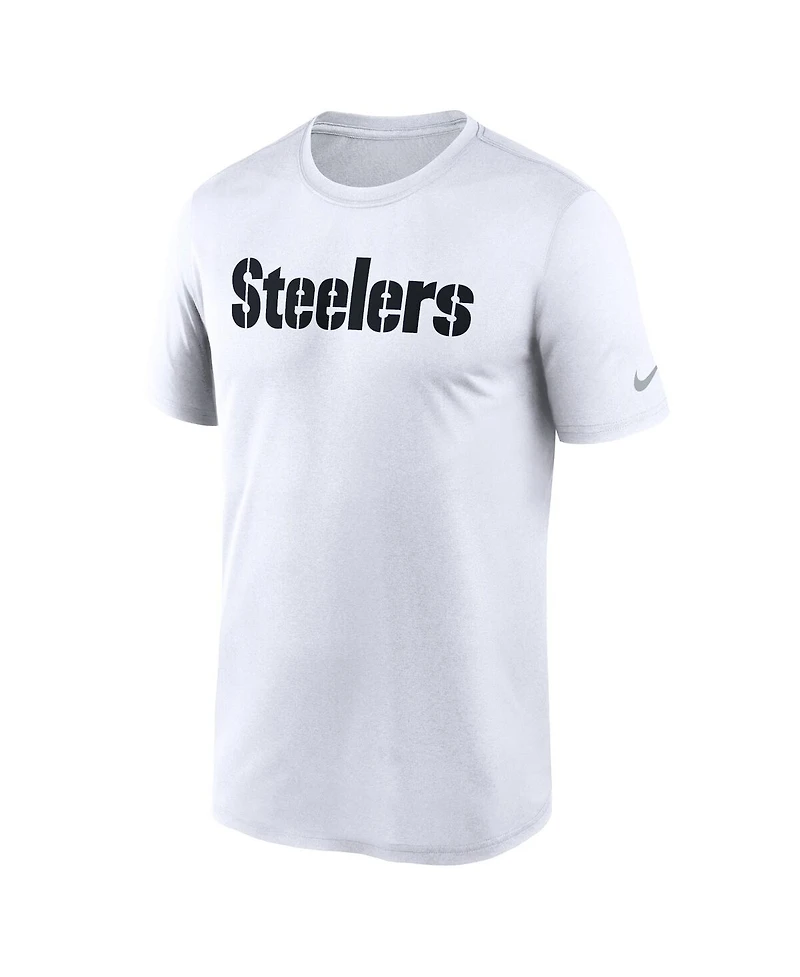 Nike Men's White Pittsburgh Steelers Primetime Legend Wordmark Performance T-Shirt
