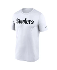 Nike Men's White Pittsburgh Steelers Primetime Legend Wordmark Performance T-Shirt
