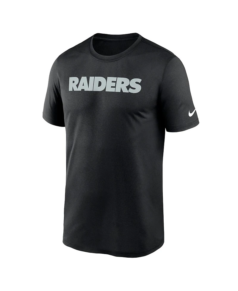 Nike Men's Black Las Vegas Raiders Primetime Legend Wordmark Performance T-Shirt