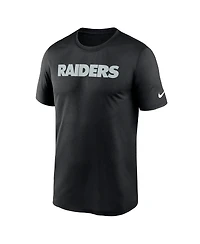 Nike Men's Black Las Vegas Raiders Primetime Legend Wordmark Performance T-Shirt