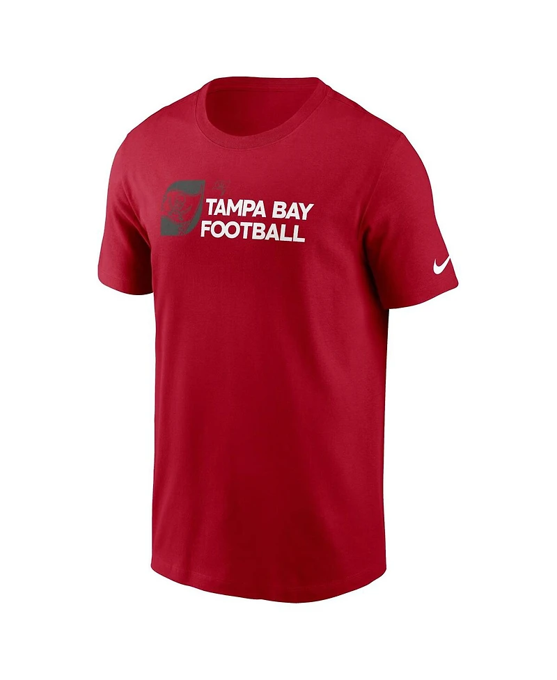 Nike Men's Red Tampa Bay Buccaneers Outline T-Shirt