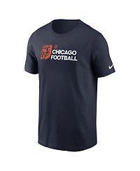 Nike Men's Navy Chicago Bears Outline T-Shirt