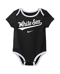 Nike Baby Chicago White Sox Authentic Collection Three-Pack Bodysuit Set