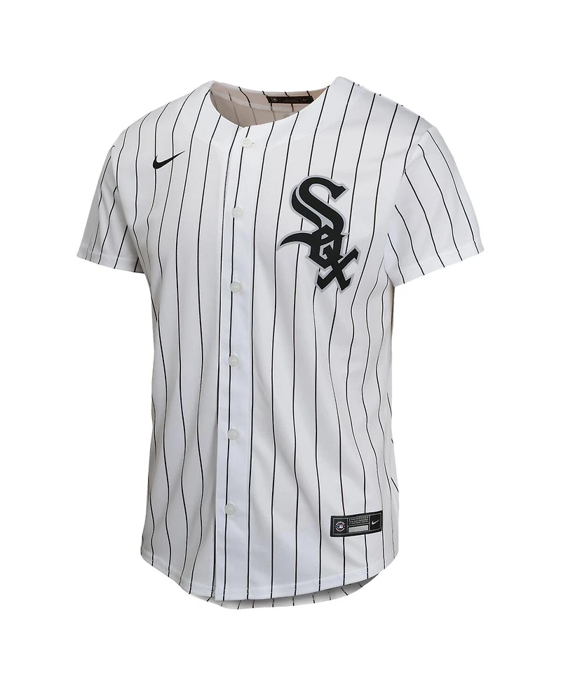 Nike Big Boys and Girls Yoan Moncada White Chicago Sox Home Game Player Jersey