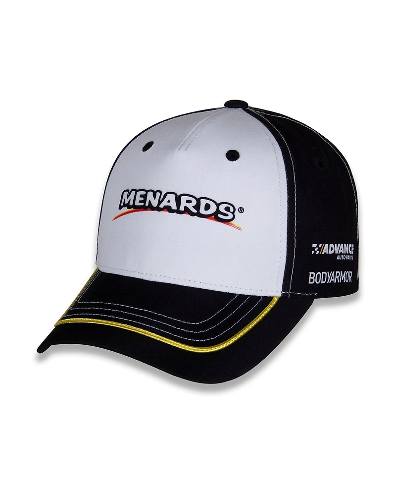 Team Penske Men's White/Black Ryan Blaney Menards Uniform Adjustable Hat