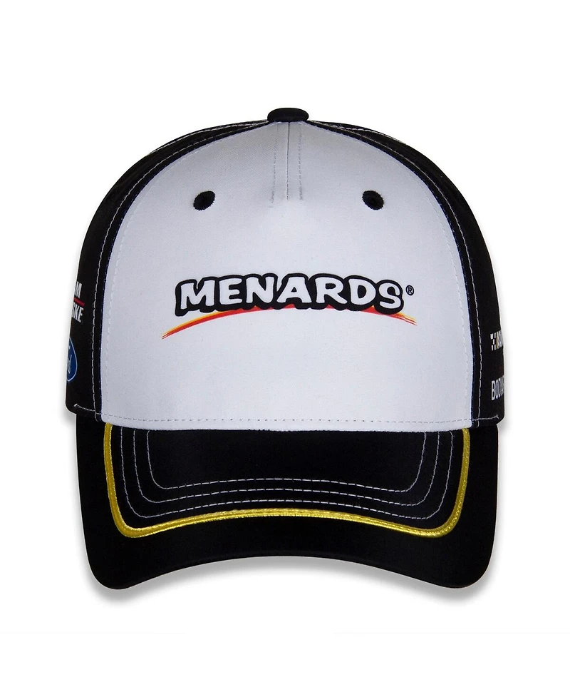 Team Penske Men's White/Black Ryan Blaney Menards Uniform Adjustable Hat