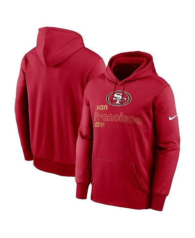 Nike Men's Scarlet San Francisco 49ers Big Tall Performance Pullover Hoodie
