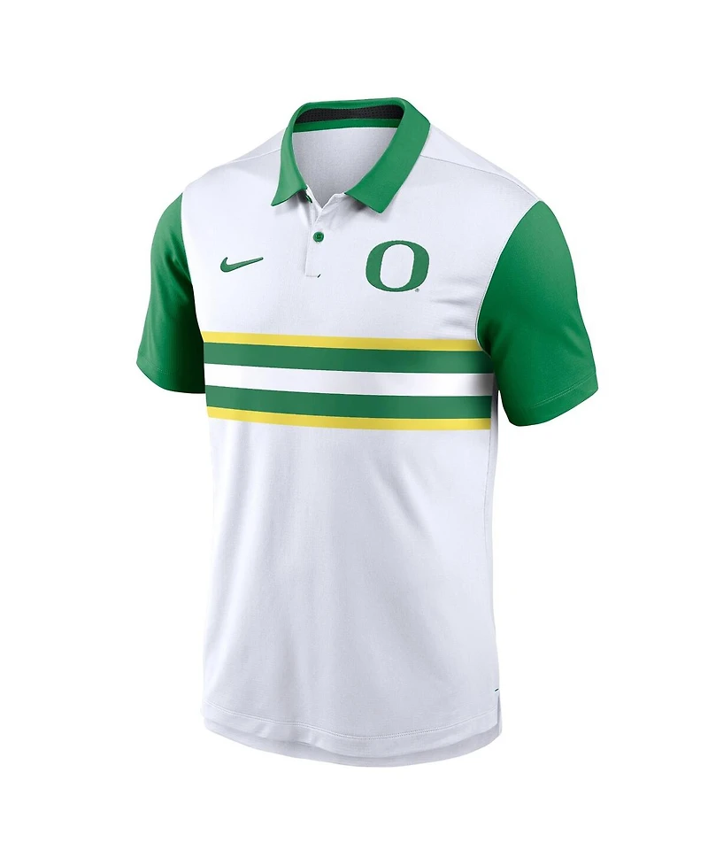 Nike Men's White Oregon Ducks Primetime Campus Vapor Performance Polo