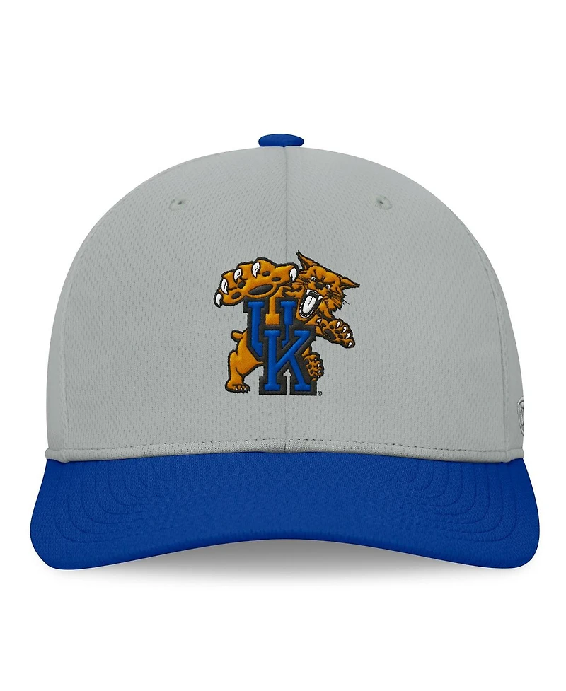 Top of the World Men's Gray/Royal Kentucky Wildcats Mick Flex Hat