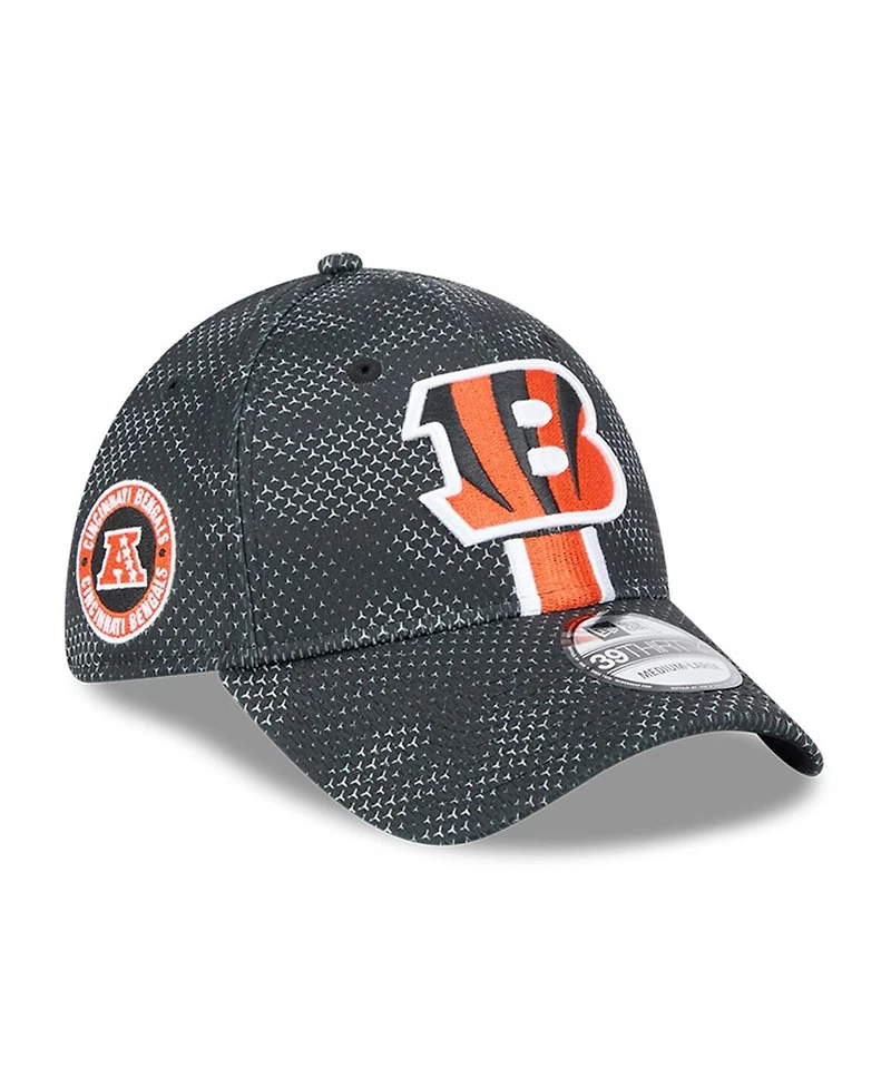New Era Men's Black Cincinnati Bengals 2024 Sideline 39THIRTY Flex Hat
