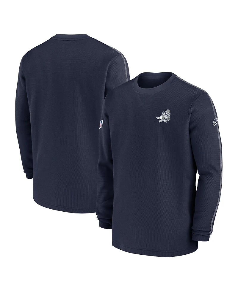 Nike Men's Navy Dallas Cowboys 2024 Sideline Coach Vintage Pullover Sweatshirt