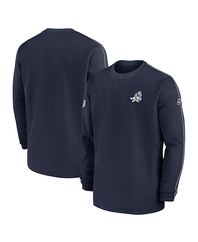Nike Men's Navy Dallas Cowboys 2024 Sideline Coach Vintage Pullover Sweatshirt