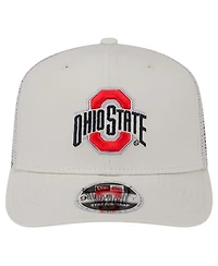 New Era Men's Stone Ohio State Buckeyes Canvas 9SEVENTY Stretch-Snap Hat