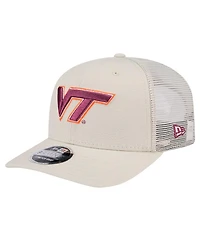 New Era Men's Natural Virginia Tech Hokies Canvas 9SEVENTY Stretch-Snap Hat