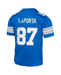 Nike Big Boys and Girls Sam LaPorta Blue Detroit Lions Team Player Game Jersey