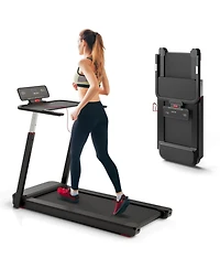 Vebreda 3HP Folding Treadmill with Adjustable Height and App Control-Black
