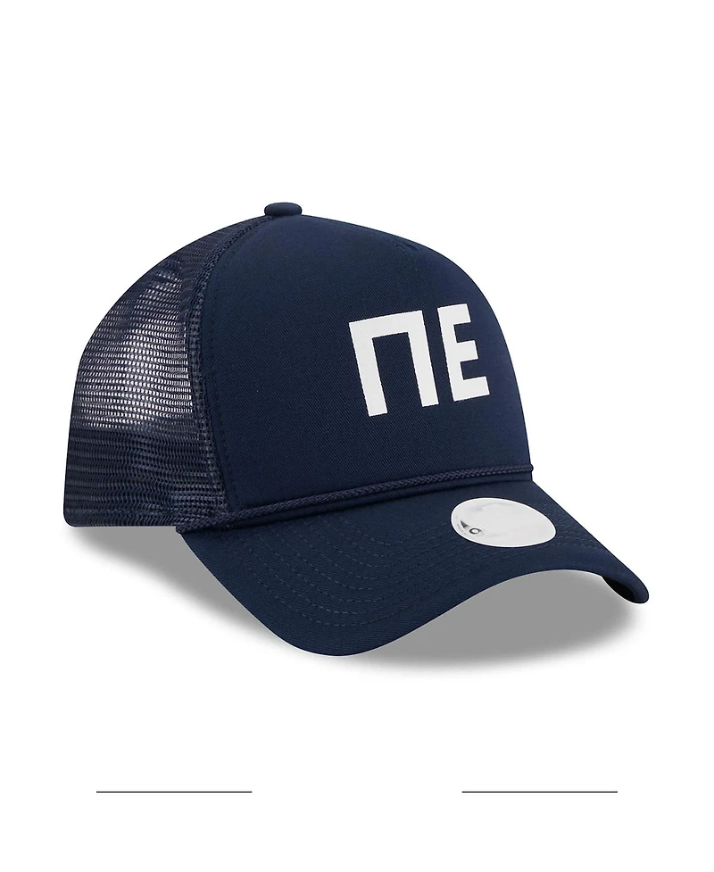 New Era Women's Navy New England Patriots McGee Trucker 9FORTY Adjustable Hat
