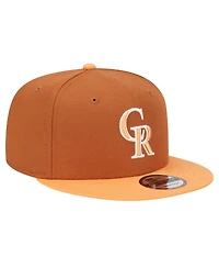 New Era Men's Brown Colorado Rockies Spring Color Two-Tone 9FIFTY Snapback Hat