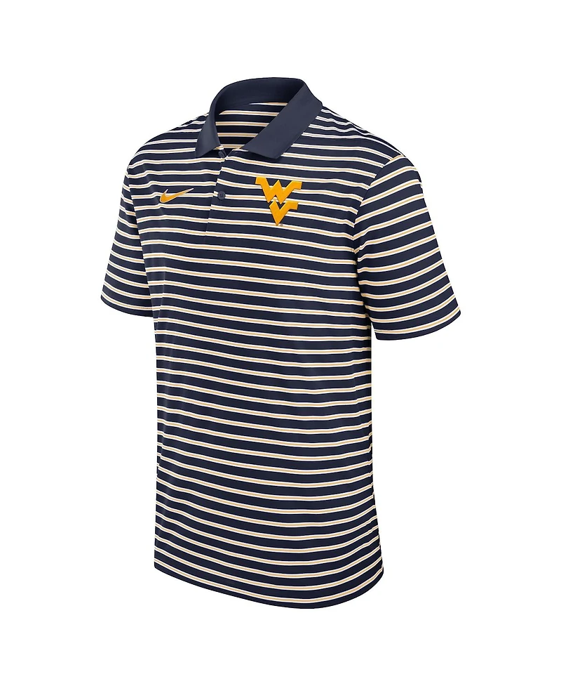 Nike Men's West Virginia Mountaineers Primetime Victory Striped Performance Polo