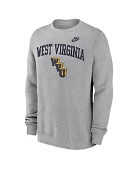 Nike Men's West Virginia Mountaineers Legacy Classic Tackle Twill Embroidered Arch Over Logo Pullover Sweatshirt