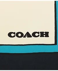 Coach Women's Trompe L'Oeil Belt Print Silk Square Scarf