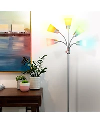 Medusa Modern 78" Led 5-Light Floor Lamp with Interchangeable Shades