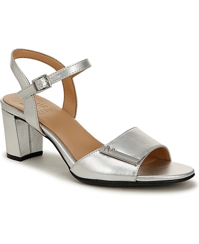 Naturalizer Bristol-Ornament Ankle Strap Block Heel Sandals