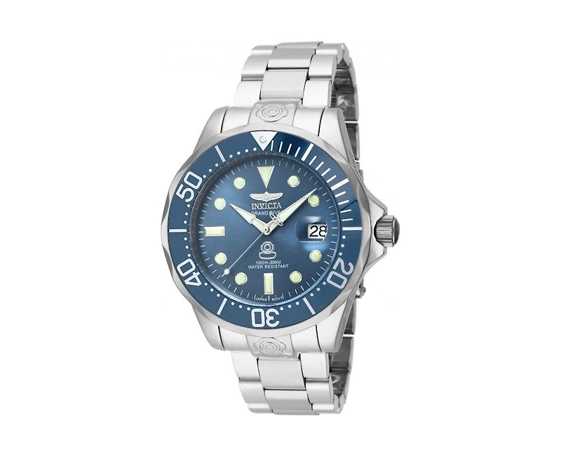 Invicta Men's Pro Diver Automatic 3 Hand Metallic Blue Dial Stainless Steel Bracelet Watch