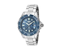Invicta Men's Pro Diver Automatic 3 Hand Metallic Blue Dial Stainless Steel Bracelet Watch