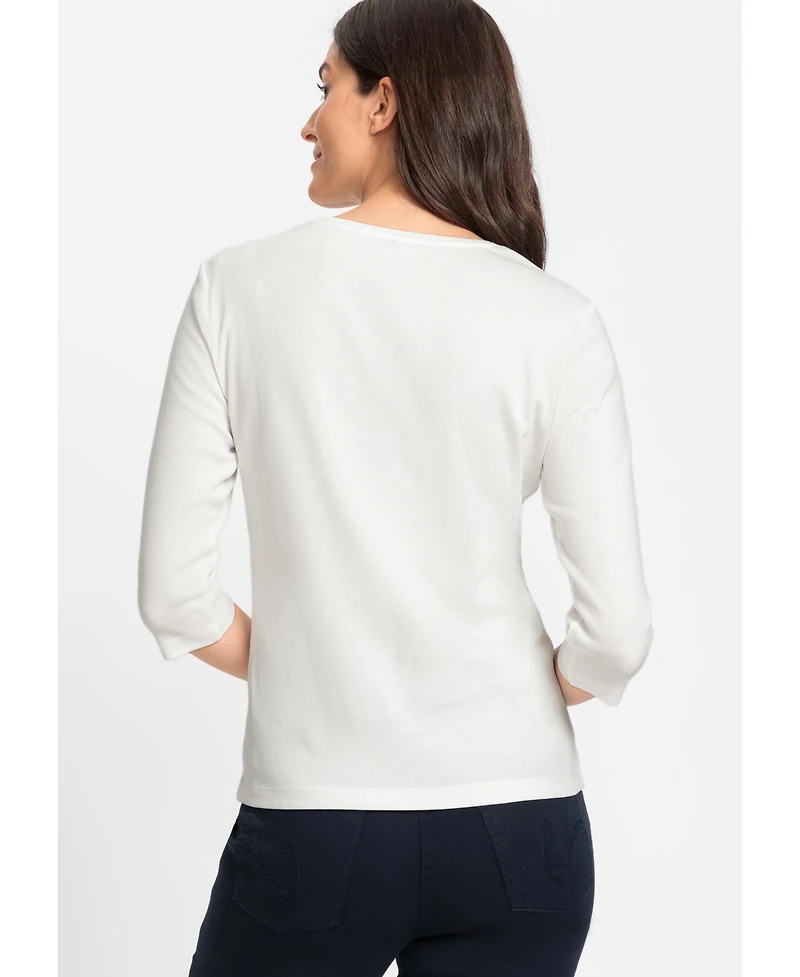 Olsen Women's Placement Animal Print Tee