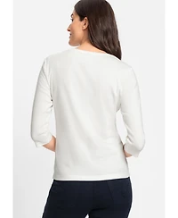 Olsen Women's Placement Animal Print Tee