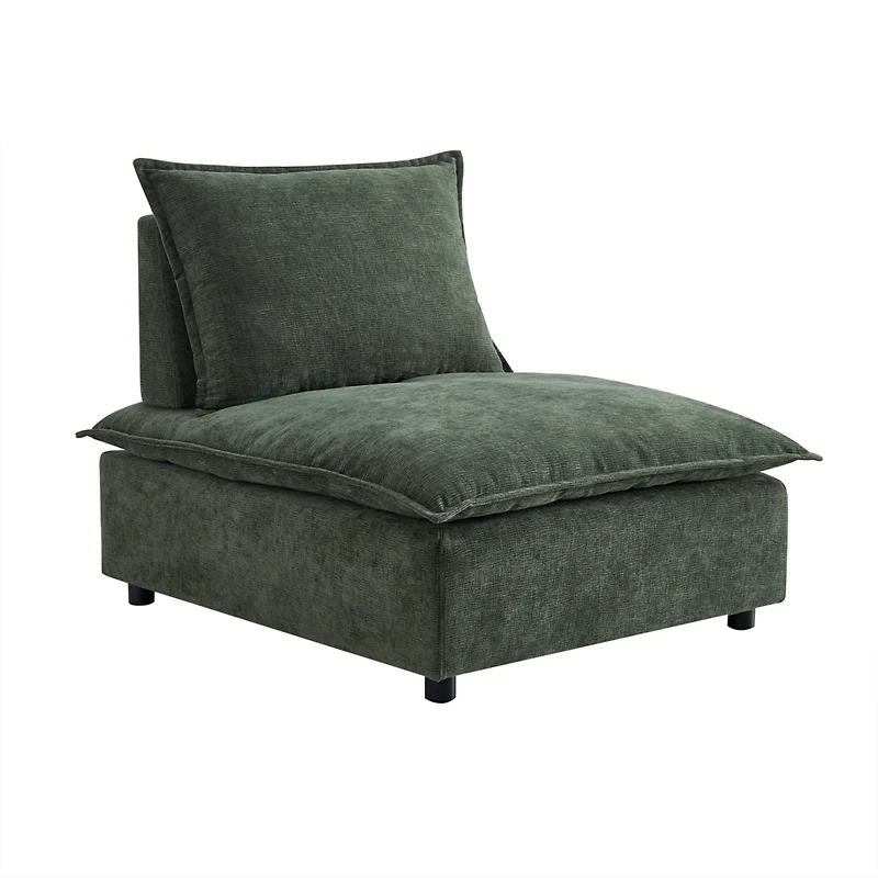 Streamdale Armless Upholstered Accent Chair with Adjustable Backrest