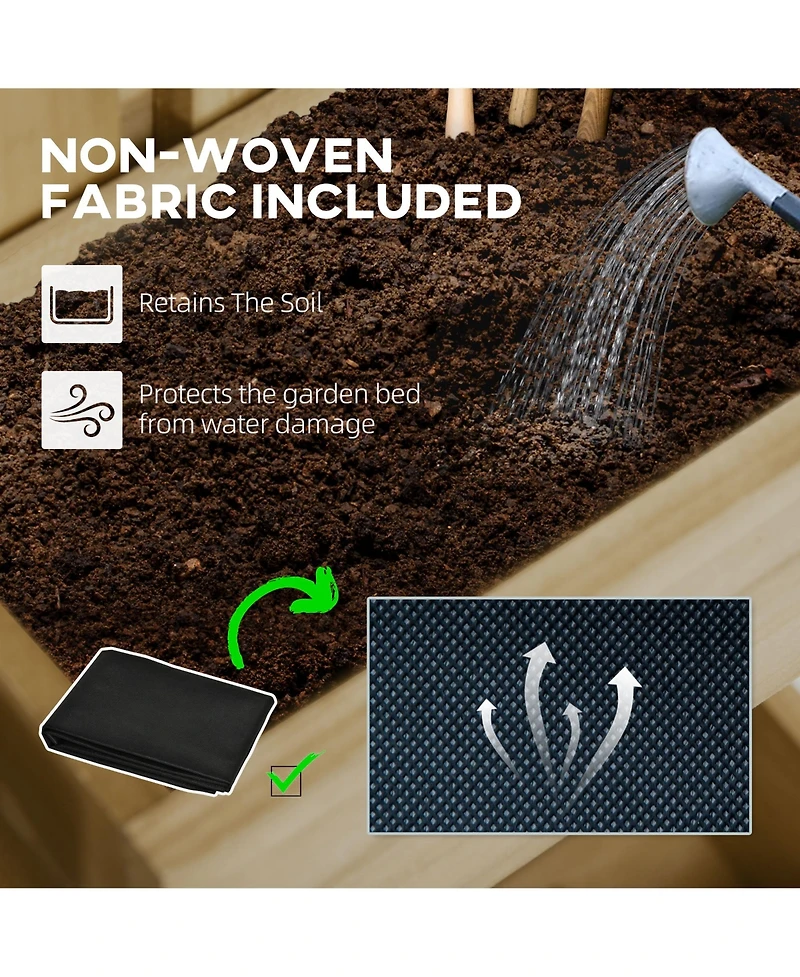 4-Box Raised Garden Bed with Trellis