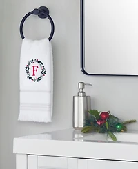 Skl Home Wreath Monogram Cotton Hand Towel, 16" x 26"