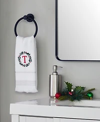 Skl Home Wreath Monogram Cotton Hand Towel, 16" x 26"