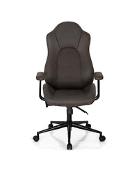 Vebreda High Adjustable Back Executive Office Chair with Armrest-Brown
