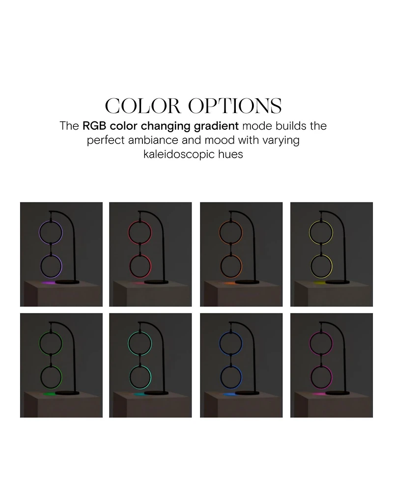 Nova Modern Hoops Led Table Lamp with Color Changing Function (24")