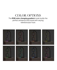Nova Modern Hoops Led Table Lamp with Color Changing Function (24")