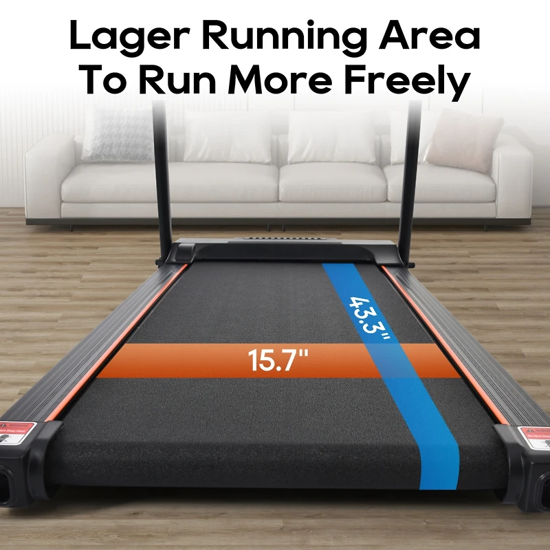 Streamdale Folding Treadmill with Pulse Sensor, 2.5 Hp, 300LBS Capacity