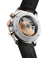 Longines Men's Swiss Automatic Chronograph Spirit Flyback Brown Leather Strap Watch 42mm