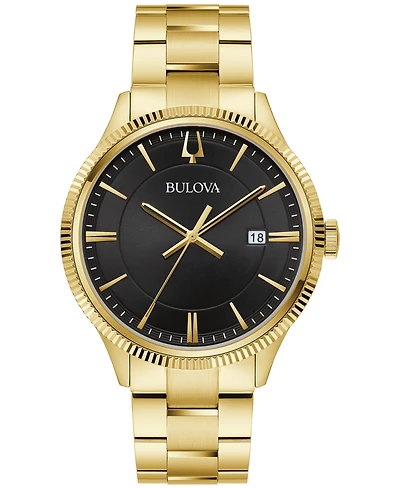 Bulova Men's Gold-Tone Stainless Steel Bracelet Watch 42mm