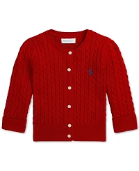 Polo Ralph Lauren Baby Girls Cable-Knit Cotton Cardigan