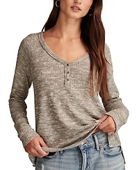 Lucky Brand Women's Cloud Henley Top